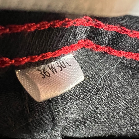 Artful Rebel Jeans Mens 36x30 Black  Stretch Straight Distressed Denim W/pockets - Picture 5 of 11